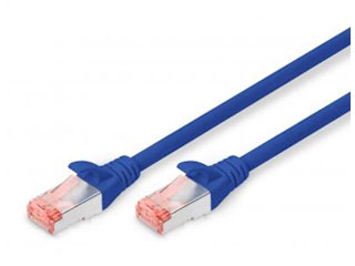 câble patch, cat6, s-ftp, 10 métres bleu