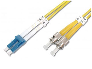 câble , fibre optique, 10 métres jaune